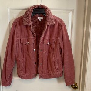 Topshop Blush Pink Corduroy Jacket Size 4